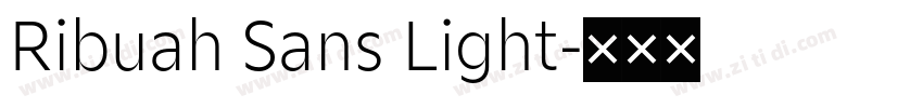 Ribuah Sans Light字体转换